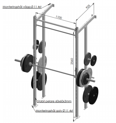 601 Gymleco Wall Mounted Rig